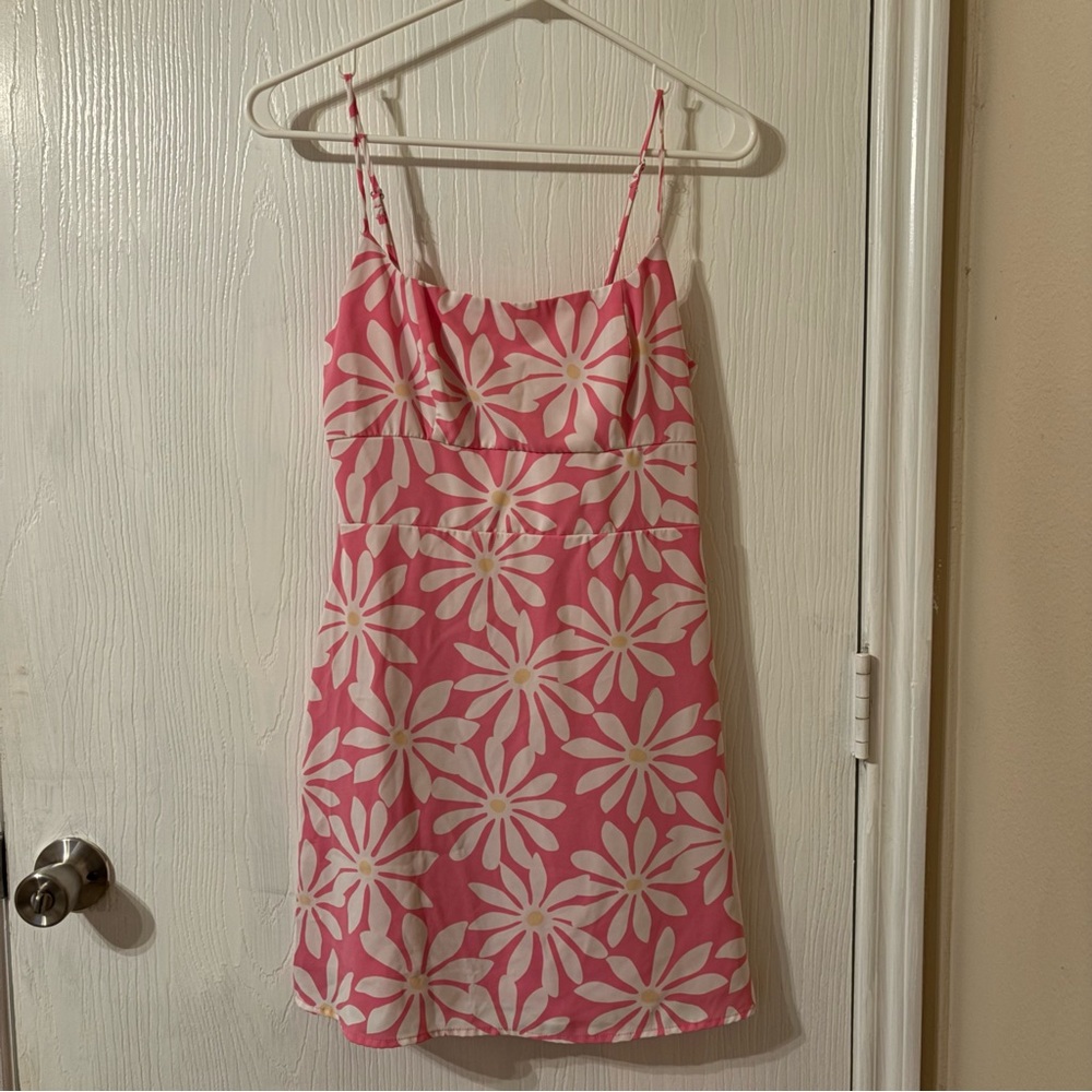 Forever 21 Cute Tropical Pink Summer Flowery Dress